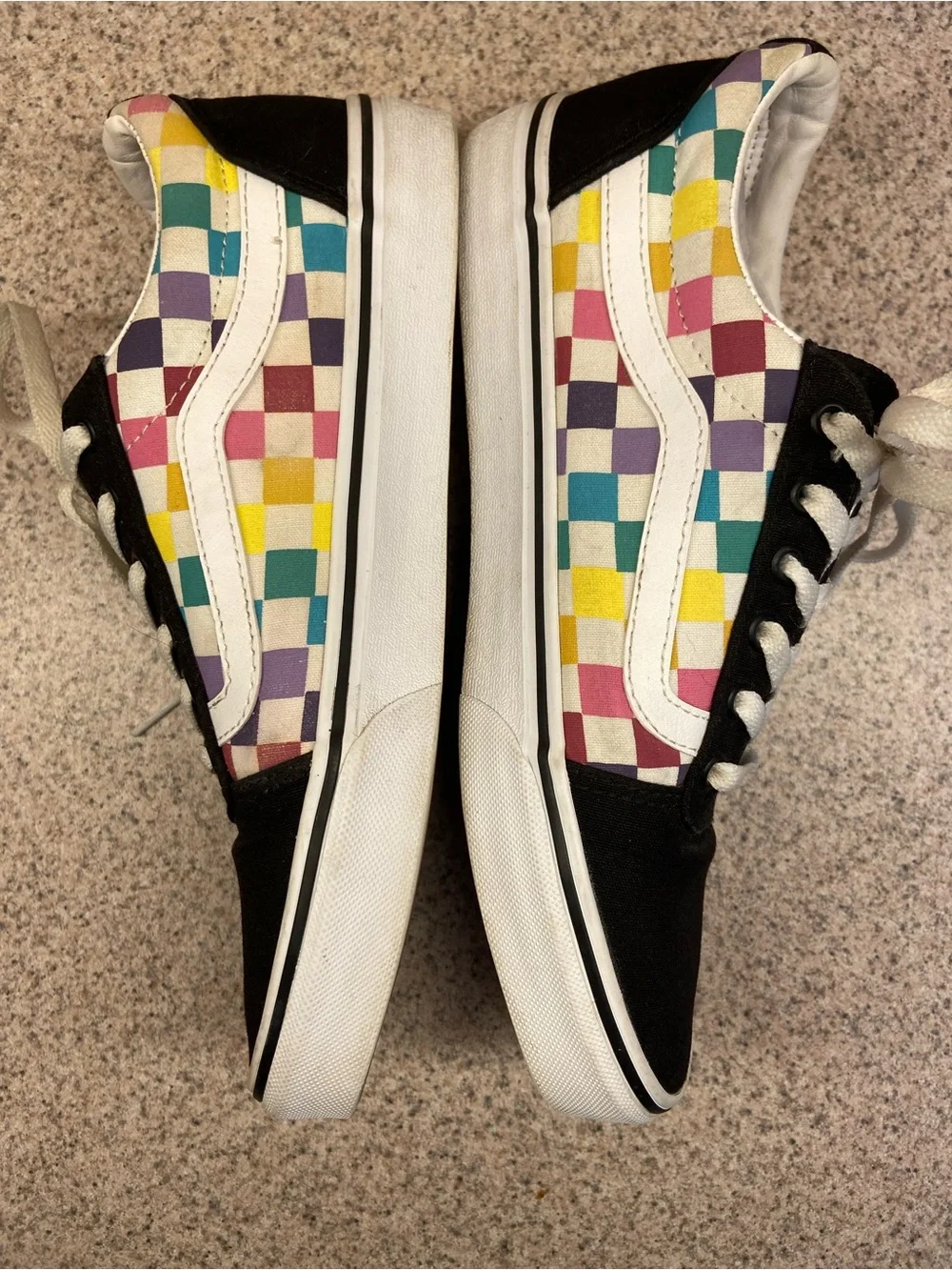 Vans Old Skool Rainbow Checkerboard sneakers colorful multi-check pattern